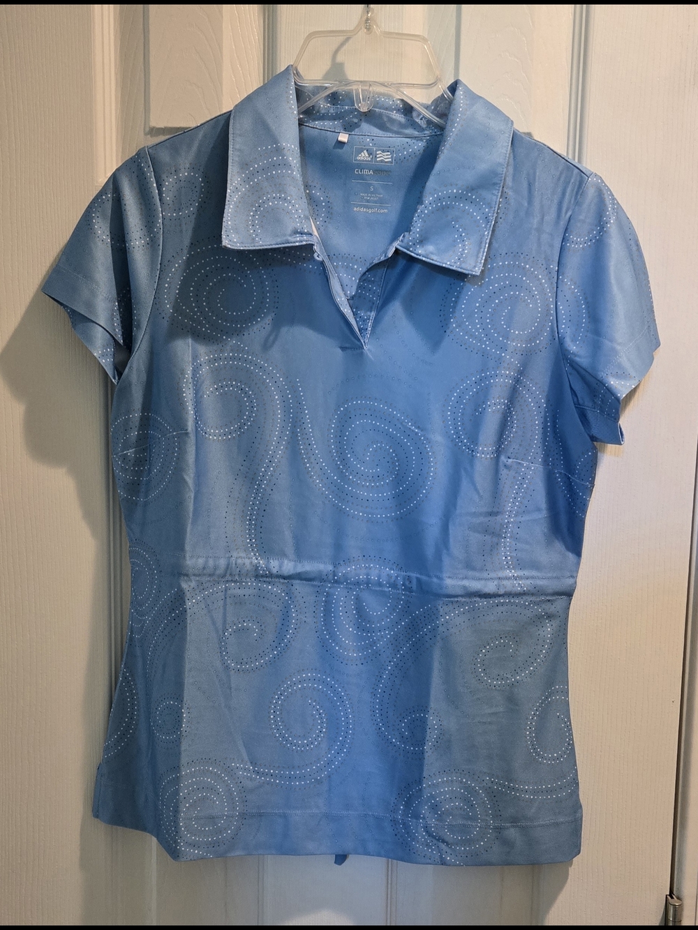 adidas Women’s Light Blue Short Sleeve Golf Top